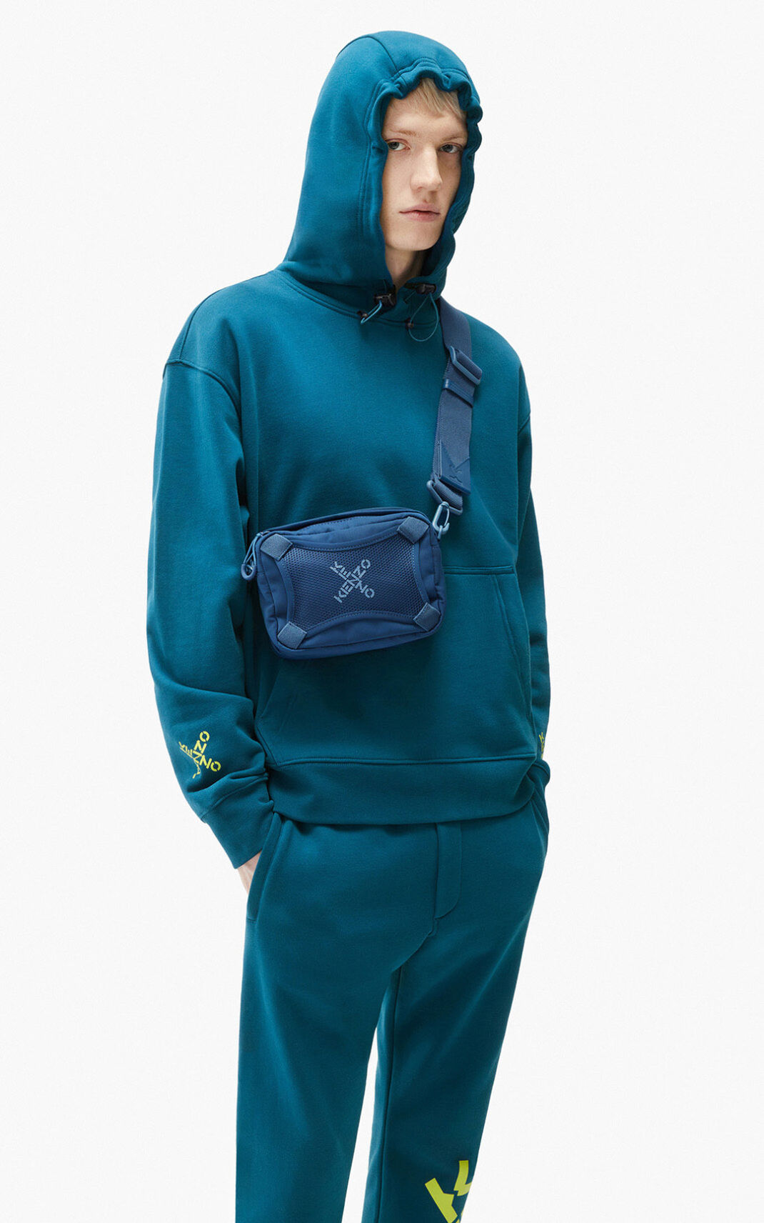 Sac Bandoulière Kenzo Homme Sport Little X Bleu Foncé VFSHJ-5043